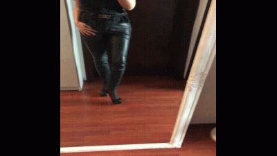 Leather Pants Tease