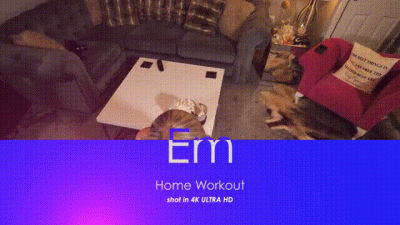 Busty Tattooed Blonde Home Workout 4K Uhd