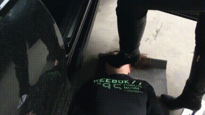 Trampling Head In Black Boots