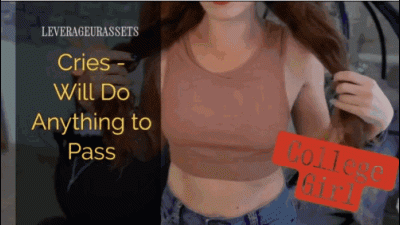 Redhead College Girl Will Do Anything To Pass 553