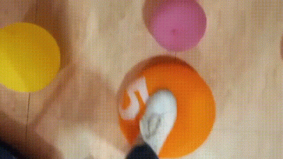 Popping Balloons On Sneakers