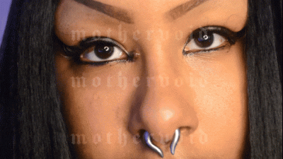 Intense Close-Up Eye Contact W/Brown Eyed Femdom