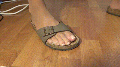 Mc Grey Birks Beige Nylons French Toenails Feet Soles Show POV