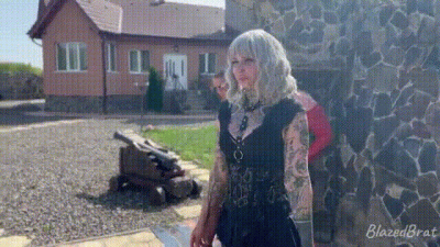 Trio Ass Worship On Medieval Cannon