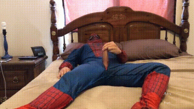 Spider-Man Whacks Off N Suit 2 Cum