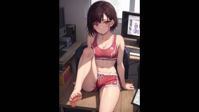 Asian French Tip Toe Scrunch, Soles