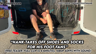 Hank Takes Off Shoes And Socks For His Foot Fans