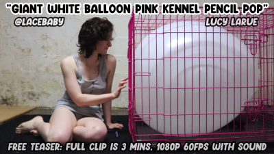 LaceBaby - Giant White Balloon Pink Kennel Pencil Pop - iWantClips
