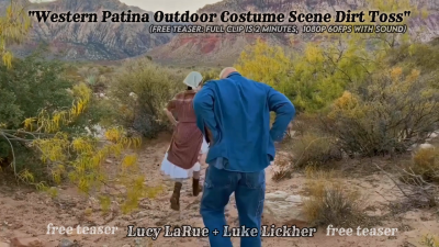 Western Patina Outdoor Costume Scene Dirt Toss