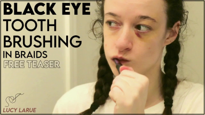 Black Eye Tooth Brushing In Braids