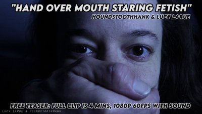 Hand Over Mouth Staring Fetish With Houndstoothhank