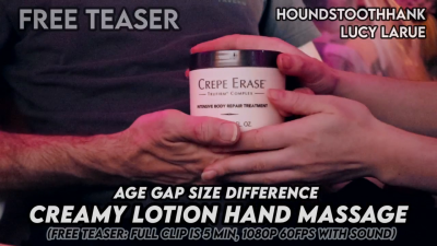 Age Gap Size Difference Creamy Lotion Hand Massage