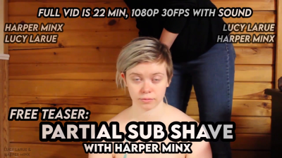 Partial Sub Shave With Harper Minx