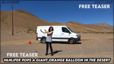 Vanlifer Pops A Giant Orange Balloon In The Desert