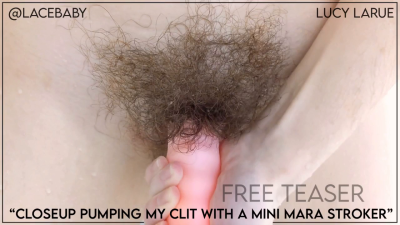 Closeup Pumping My Clit With A Mini Mara Stroker