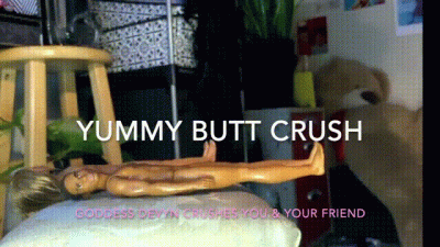 Goddess Devyn Sits On Tiny Friends