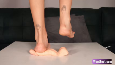 Hard Dildo Trampling