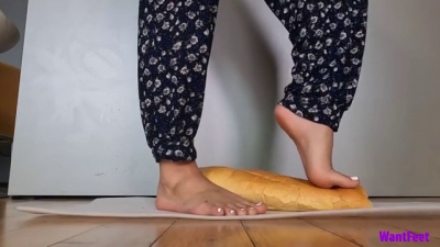 Bread Trampling Bare Feet
