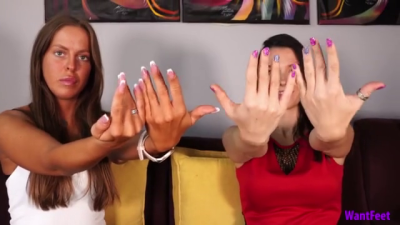 Beautiful Women Hand Comparing