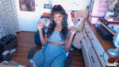Black Trans Girl Next Door Vanniall Strokes Her Huge Girldick Under Her Frilly Plaid Skirt | Ebony BBC Cumshot Facial Solo Masturbating thumbnail