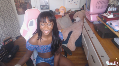Petite Ebony Trans Girl Vanniall Unleashes Massive Cumshot All Over Her Face | TS Cam Show With Self Facial, Glasses, Girl Next Door, Big Dick, Girl Dick
