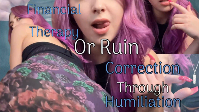 Financial Therapy-Fantasy Or Ruin? Correction Through Humiliation