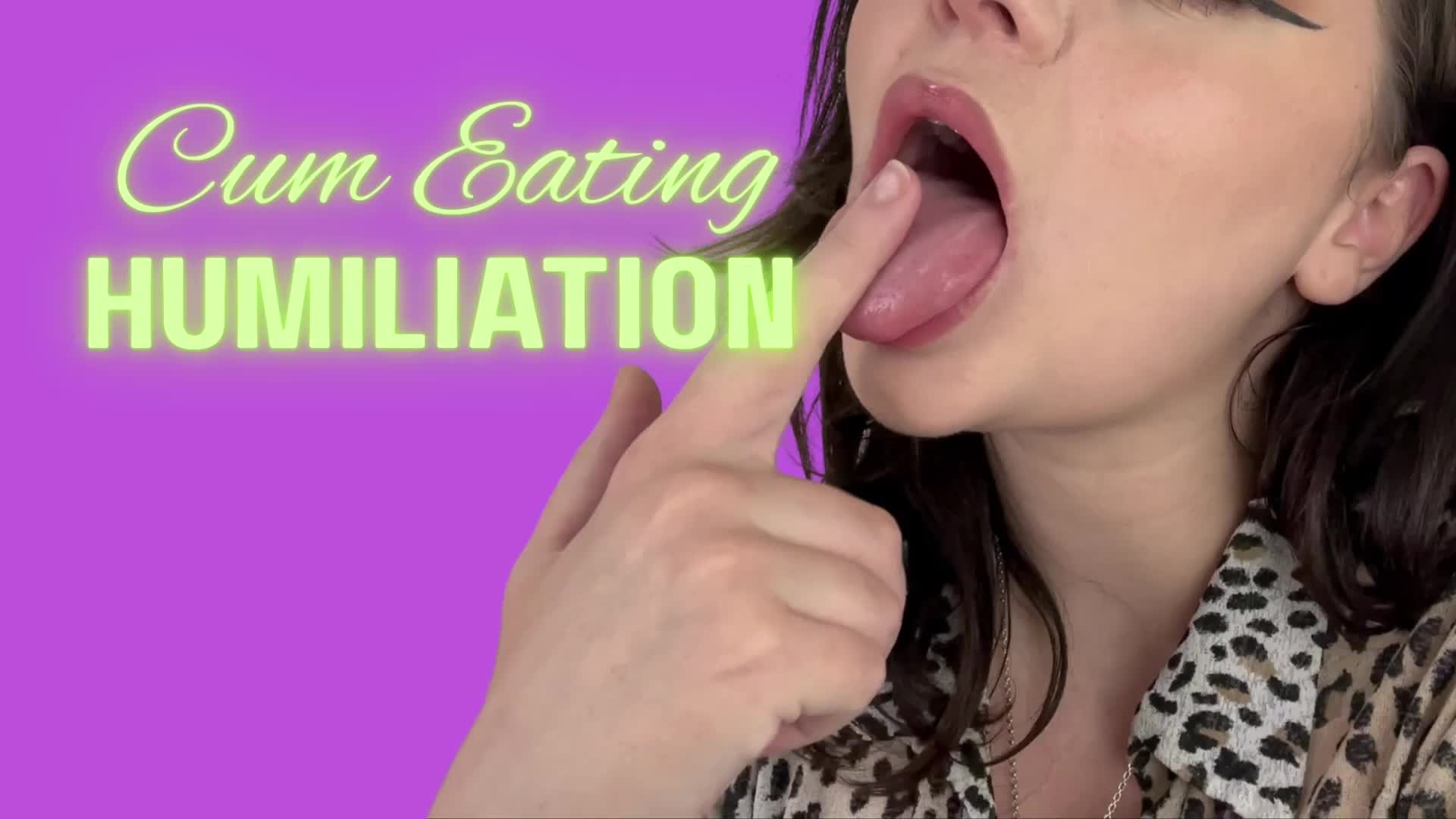Cum Eating Humiliation Stern Mistress