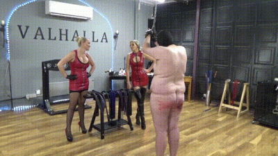 Ladies In Latex And Their Angry Whips Lash Their Slave To Bits