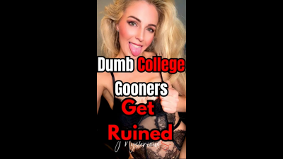 Where College Brains Turned To Mush & Smart Men Become Dumb Gooners- Mistress Sasha Seduces Educated Idiot Brainless, Mindless, Gooning Edging, Denial, Control And Ultimate Submission