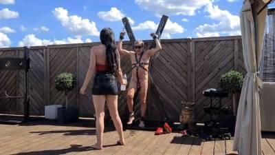 Nipple Torment From Your Goddess Lady Samira Rooftop Terrace Penthouse Elegance