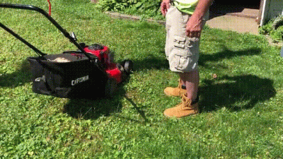 Step-Mommy's Boy Mows Her Lawn. BJ. Fuck