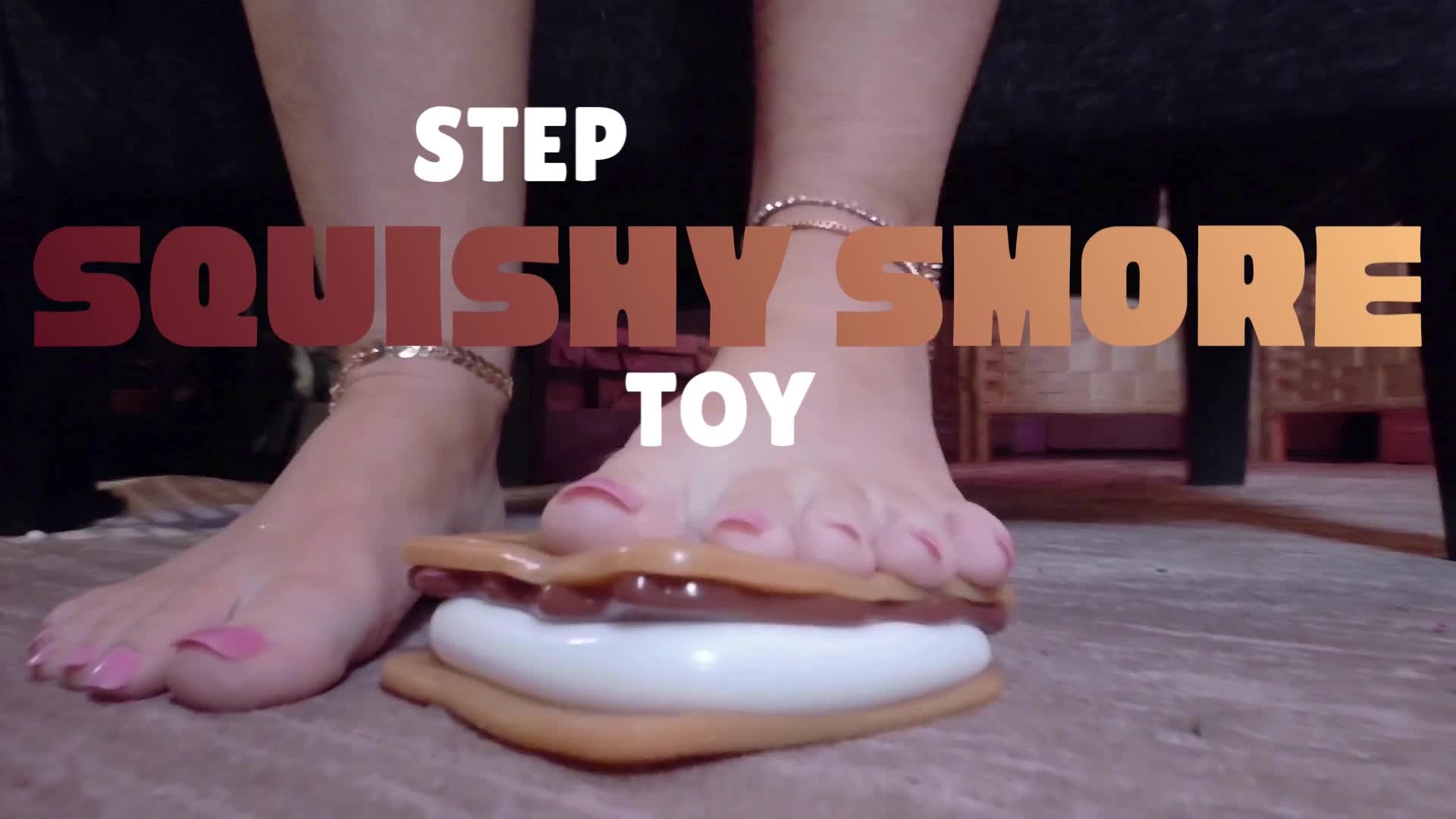 Stepping On Squishy Smore Toy