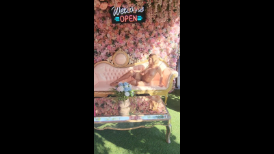 Oiled Up In The Garden Dildo Squirt & Anal