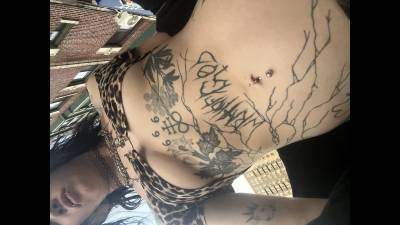 Titty Bouncing Goth Girl Flashes Nyc