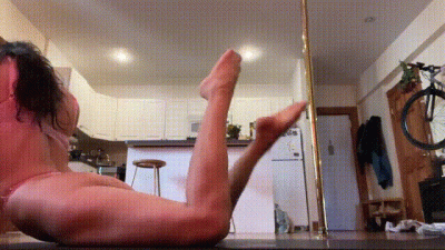 Stretching In Lingerie