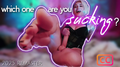Which One Are You Sucking First? [2025 Remaster- Subtitled]| Strap On Worship & Femdom Foot Domination | Encouraged Bi Verbal Humiliation