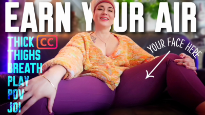 Earn Your Air: Thick Thighs Breath Play POV JOI [Subtitled] | Laughing MILF Femdom Humiliation With Countdown | Mz Dela Florez