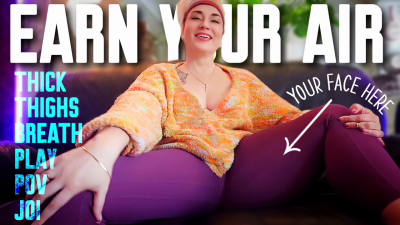 Earn Your Air: Thick Thighs Breath Play POV JOI | Curvy Laughing MILF Femdom Humiliation With Cum Countdown | Mz Dela Florez