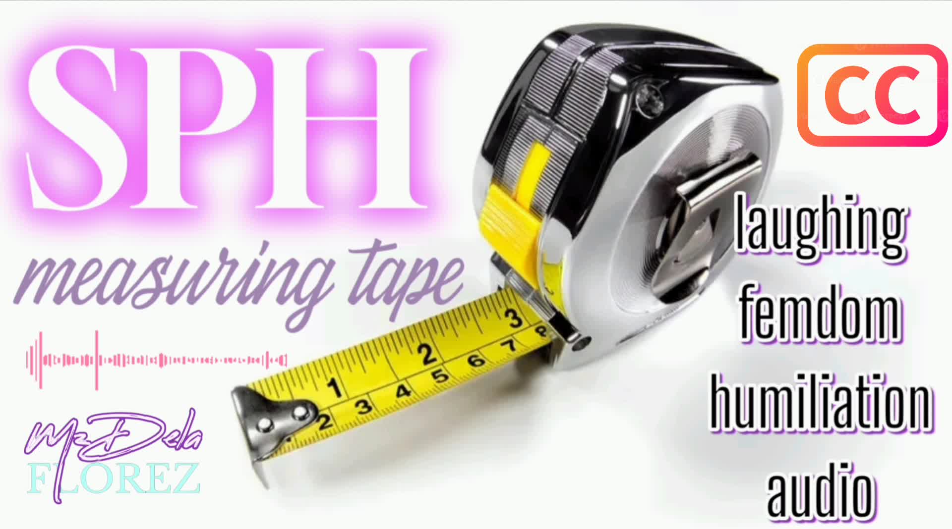 SPH Measuring Tape: Femdom Small Penis Humiliation JOI Audio With Subtitles | Ruined Orgasm Mind Fuck With Cum Countdown