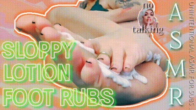 Sloppy Lotion Foot Rubs No Talking Femdom ASMR Feet Worship | Latina Foot Care
