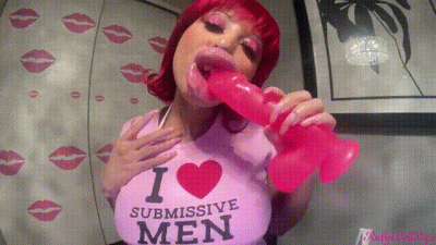 Xxxl Lips+Dark Pink Jelly Dildo