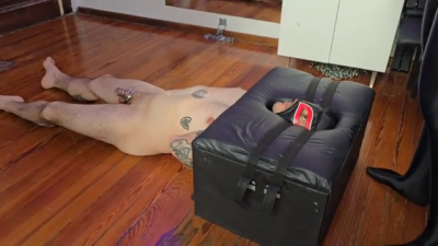 Face-Sitting With Spandex And Teasing Your Caged Cock
