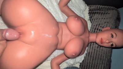 Mister Faith And New Anissa- A Double-Ended Dildo Between The Two Of Us And Jerk For A New Cumshot On Her Belly