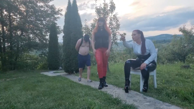 Mountain Retreat Part 15 Andreea And Blackcat Double Strapon In Nature