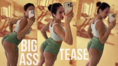 Fit Butt In Tiny Shorts In A Gym