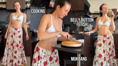 Cooking, Mukbang & Belly Button Tease
