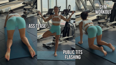 Yoga In A Gym With Boobs Flashing 4k