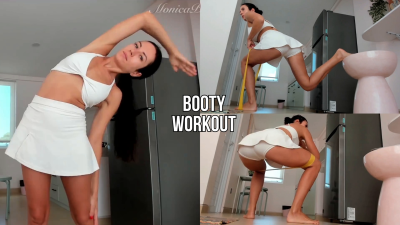 Booty Workout In Sexy Tennis Suit