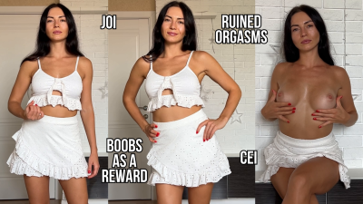 Stroke, Stop And Consume Your Cum For My Boobs As A Reward