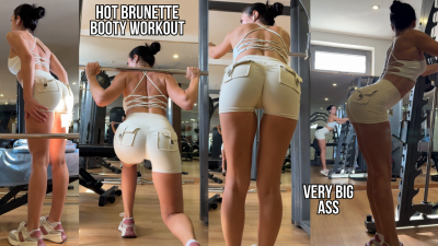 Big Juicy Ass Workout In Tight Shorts